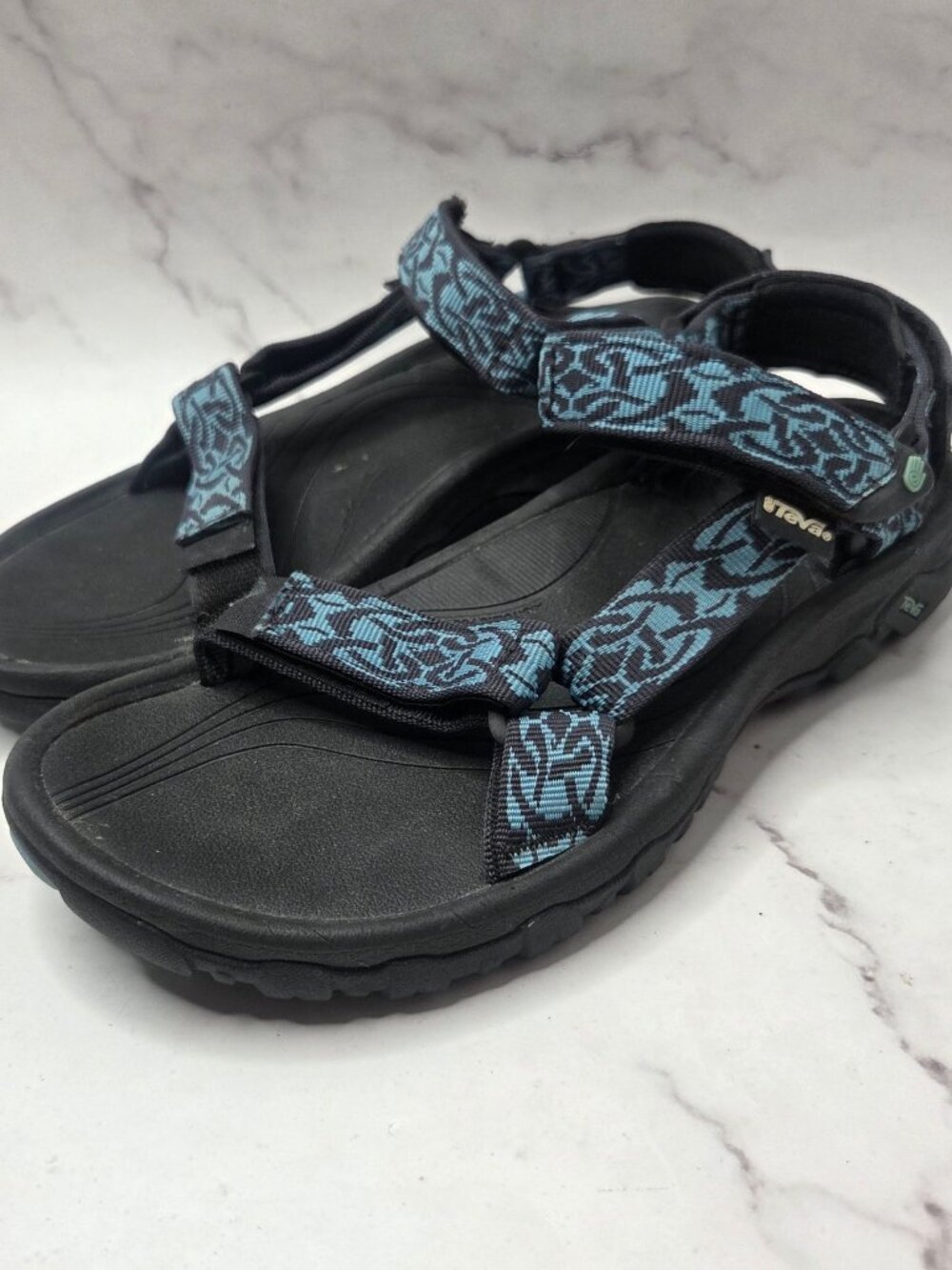 Teva Hurrican Blue Hiking Sandals Canvas Sport Shoes Waterproof Women's 7